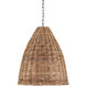 Basket 1 Light 21 inch Washed Driftwood Pendant Ceiling Light